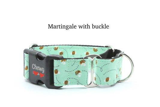 Bee Happy dog collar
