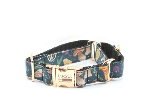 Woodland Foraging Mushroom & Berry Dog Collar