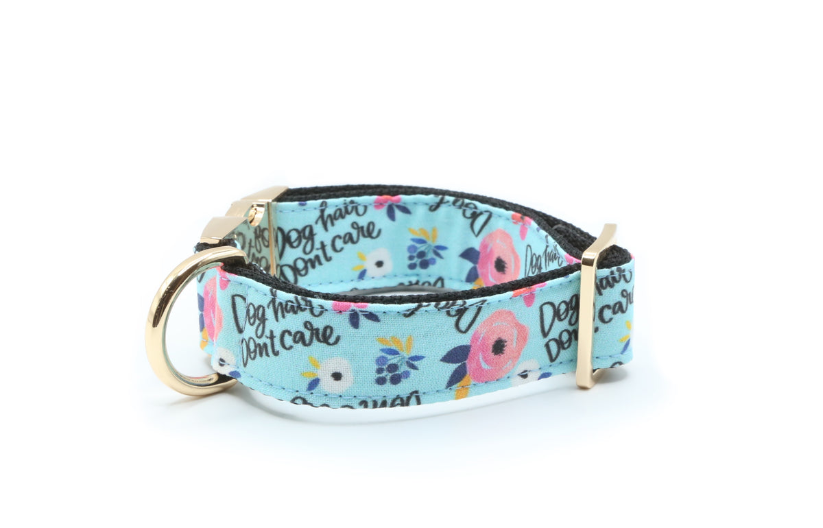 Dog Hair Don't Care Floral Dog Collar