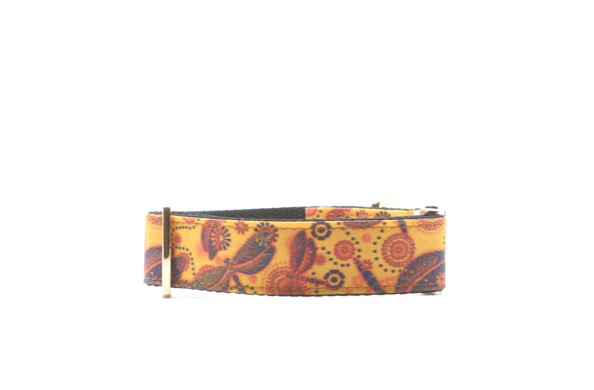Boho Golden Dragonfly Dog Collar