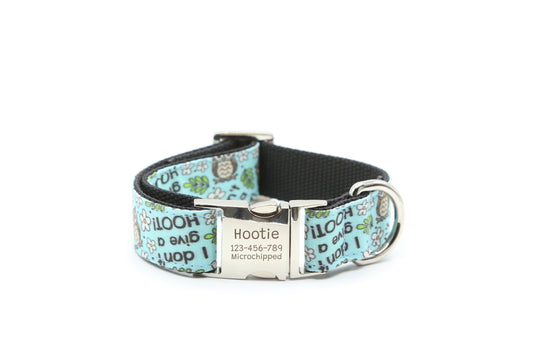 I Don’t Give a Hoot Dog Collar