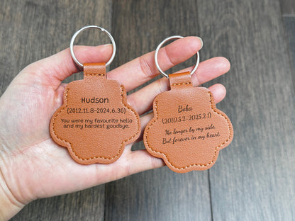 Personalized Pet Hair Memorial Keychain