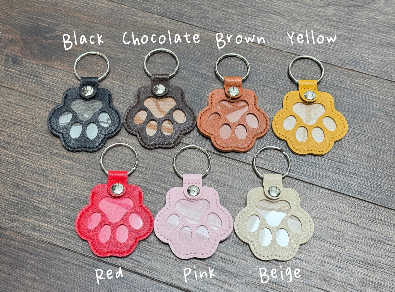 Pet hair memorial keychain charm