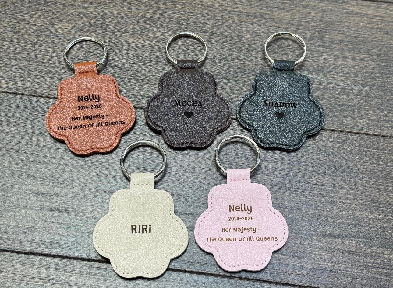 Pet hair memorial keychain charm