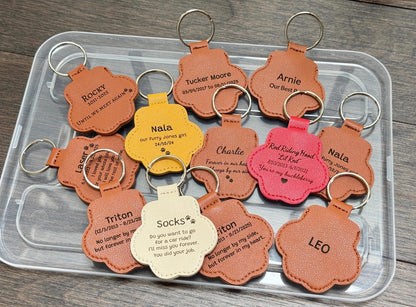 Personalized Pet Hair Memorial Keychain