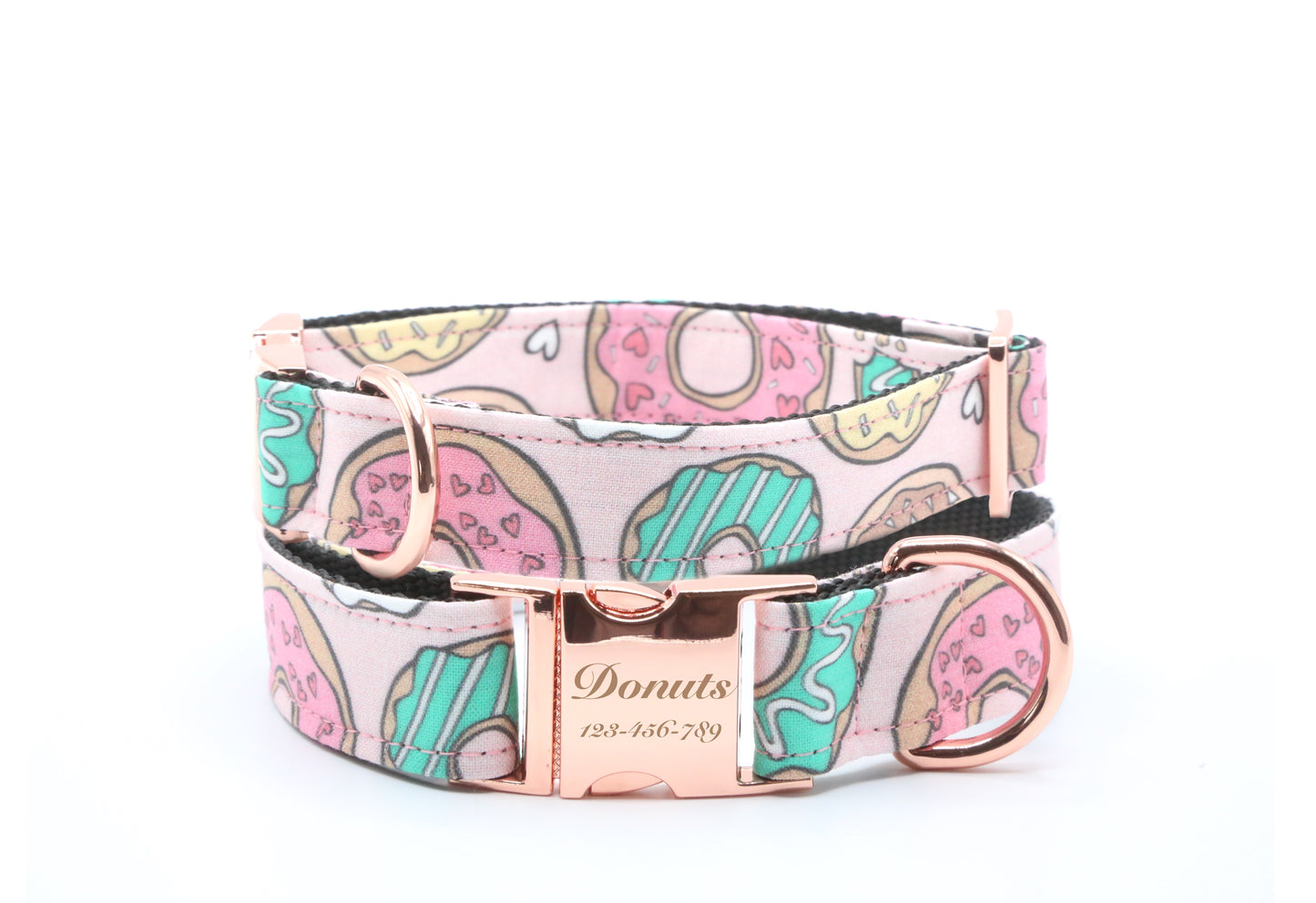 Pink Donuts dog collar