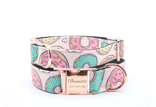 Pink Donuts dog collar