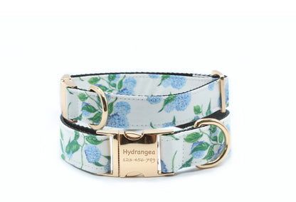 Blue Hydrangea Dog Collar