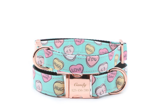 Candy Hearts Dog Collar