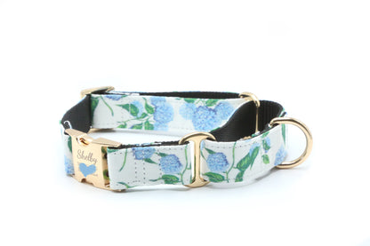 Blue Hydrangea Dog Collar
