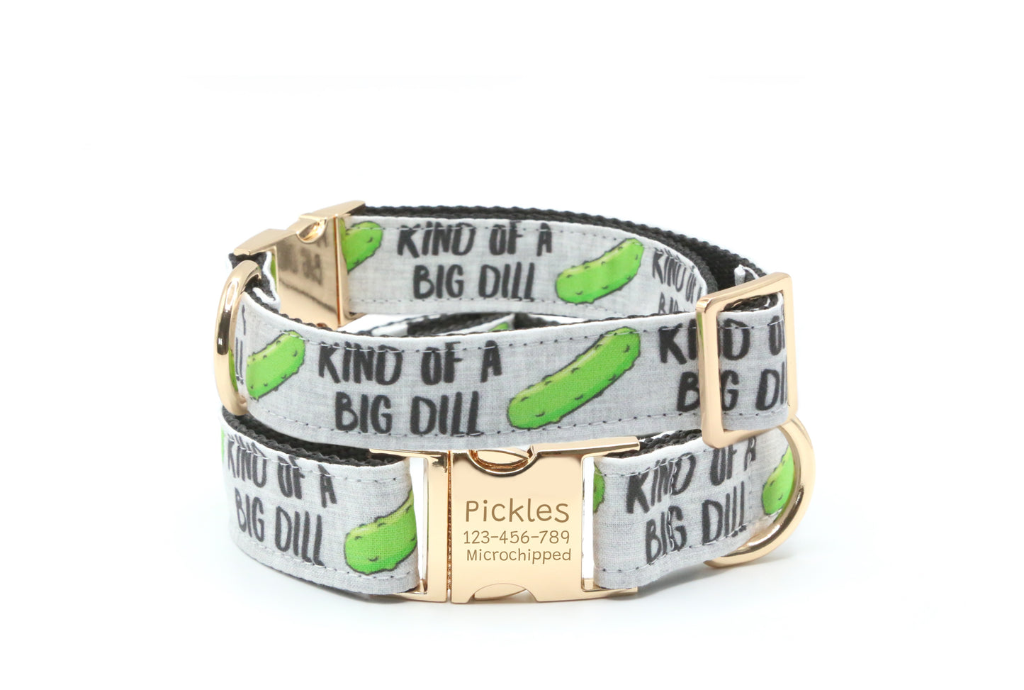 Kind of A Big Dill Pickles dog collar (Copy)