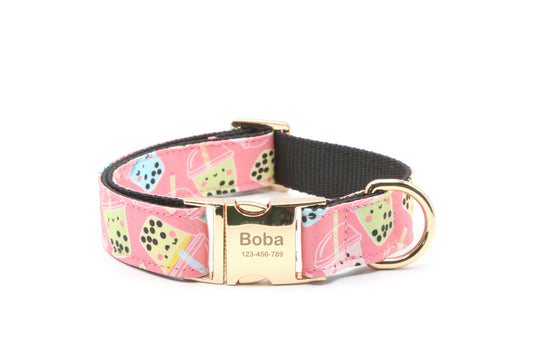 Boba Milk Tea dog collar