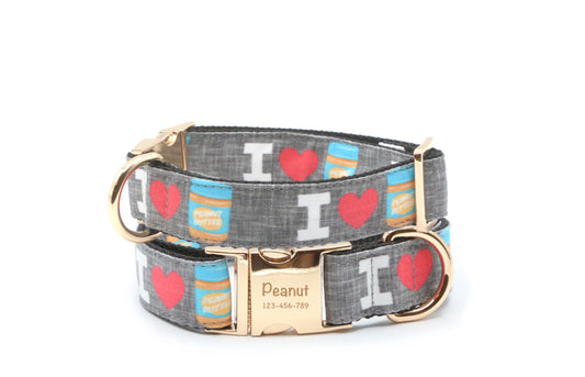 I Heart Peanut Butter Dog Collar