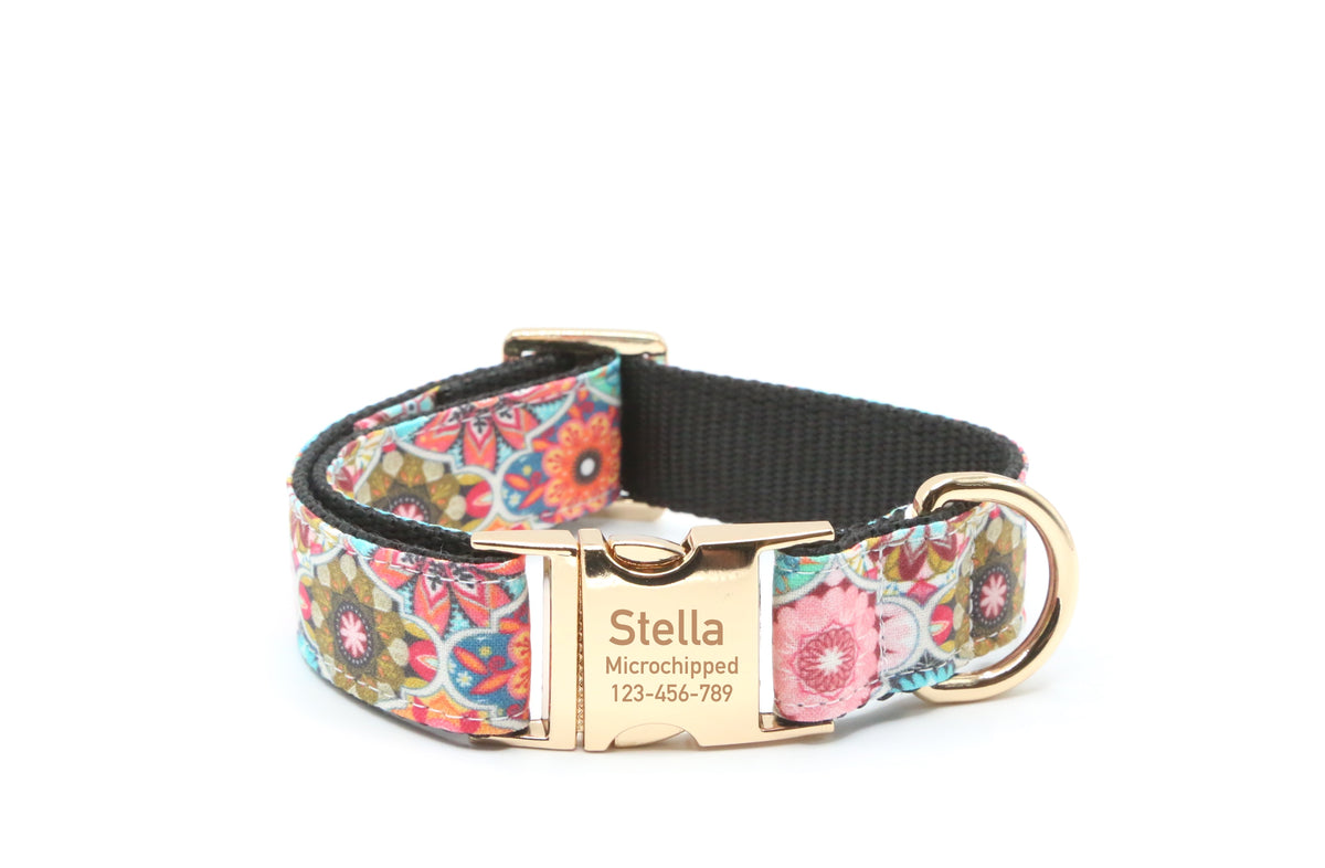 Moroccan Tiles Dog Collar