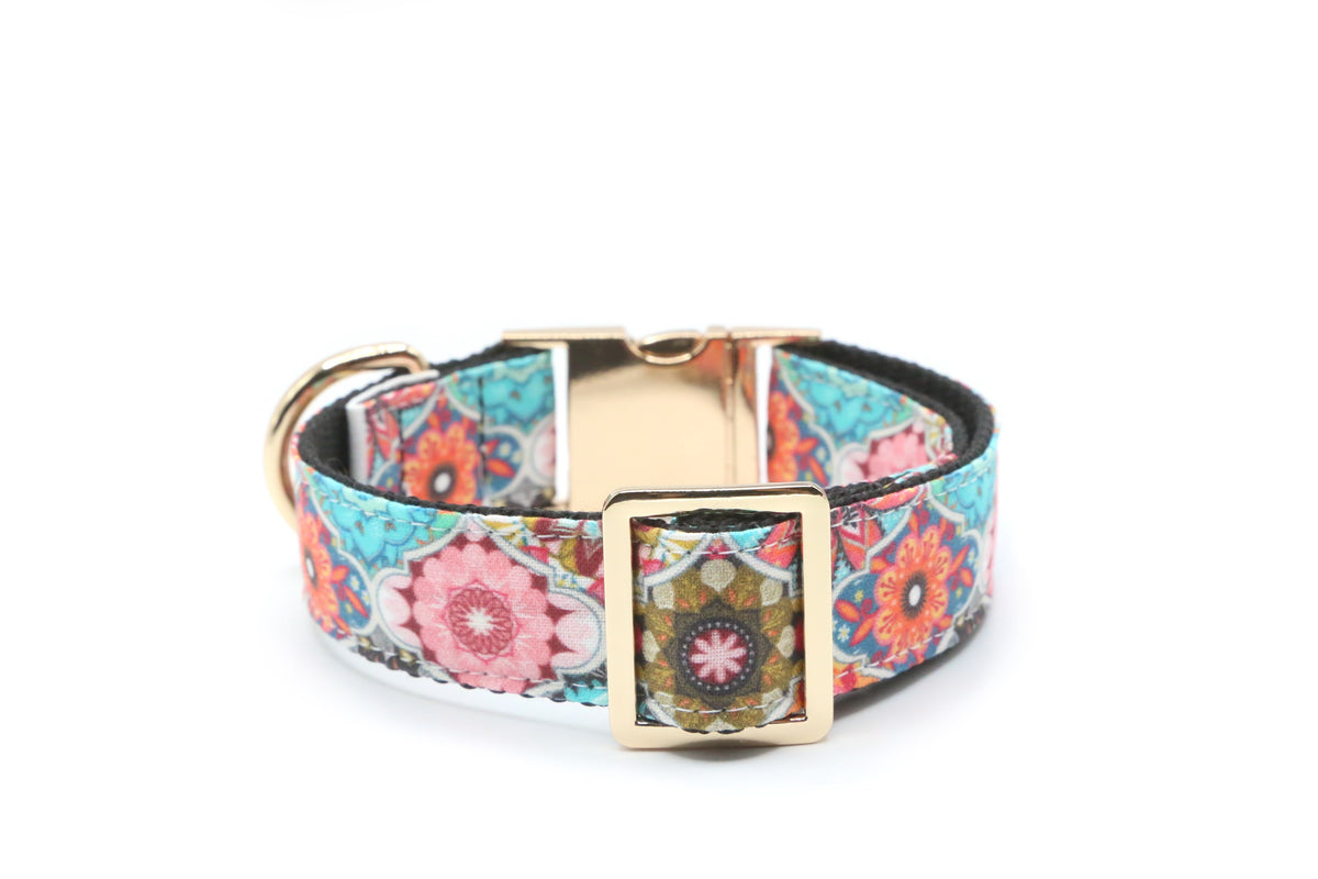 Moroccan Tiles Dog Collar