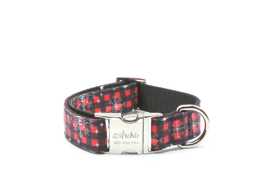 Lumberjack Plaid Dog Collar