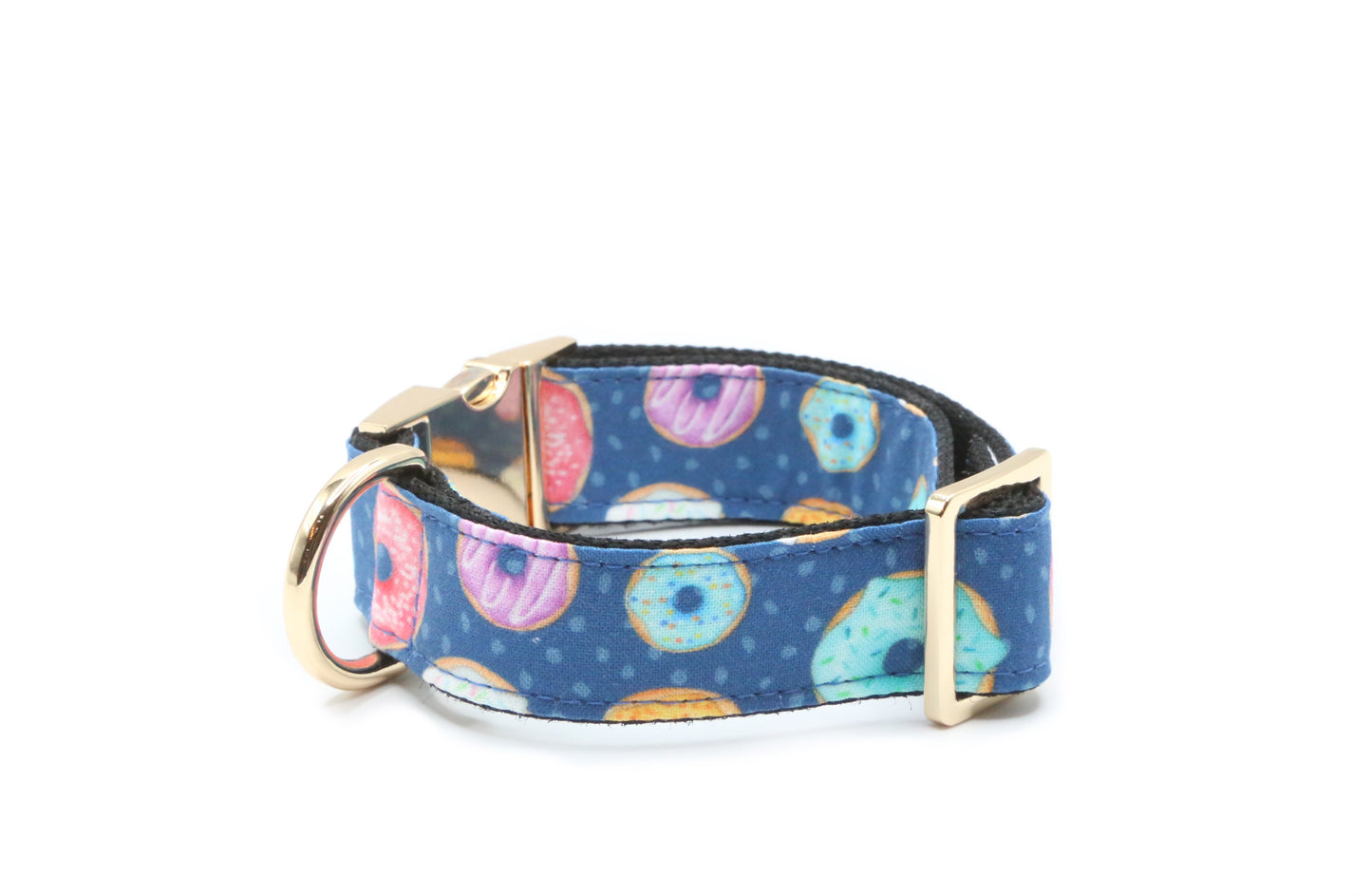 Glazed Donuts On Blue dog collar