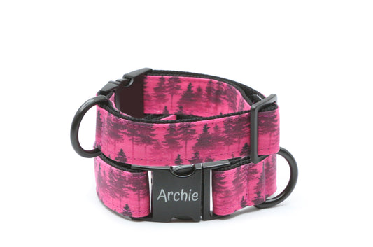 Fuchsia Forest Mist Dog Collar