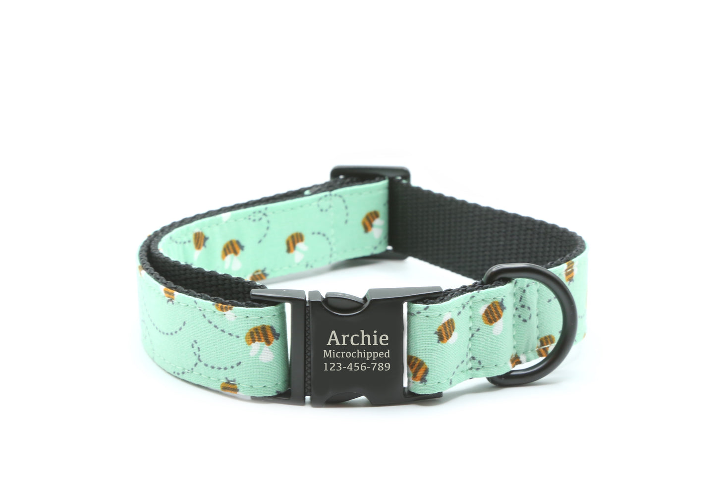 Bee Happy dog collar