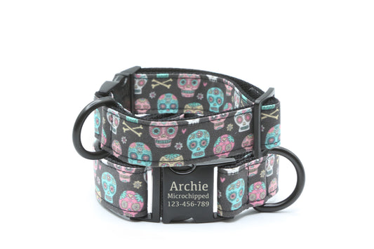 La Catrina Skull Dog Collar