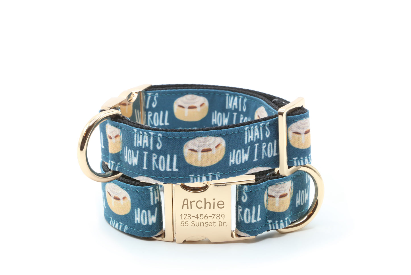 Cinnamon Roll dog collar