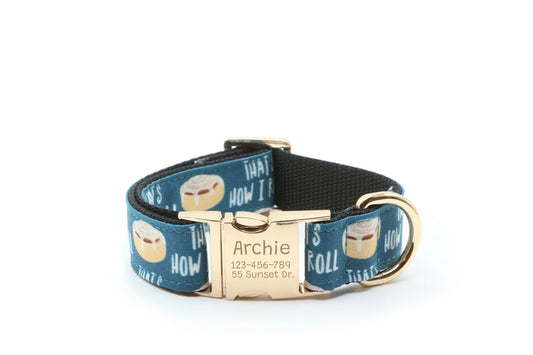 Cinnamon Roll dog collar