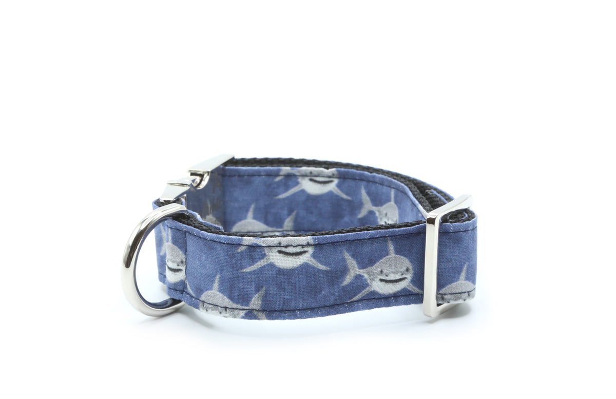 Watercolor Great White Shark Dog Collar