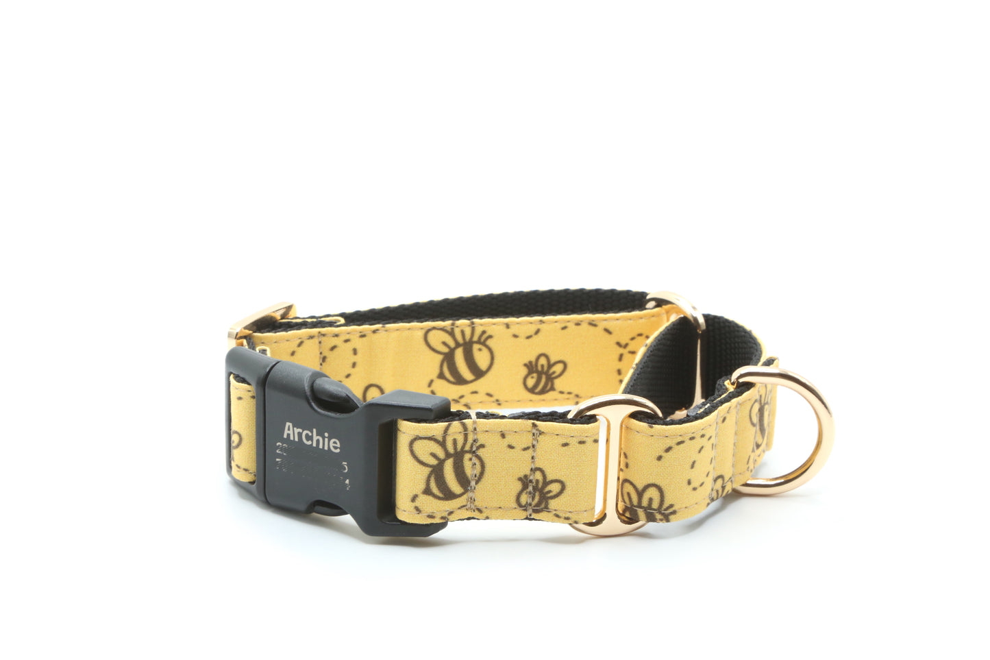 Bee Happy dog collar