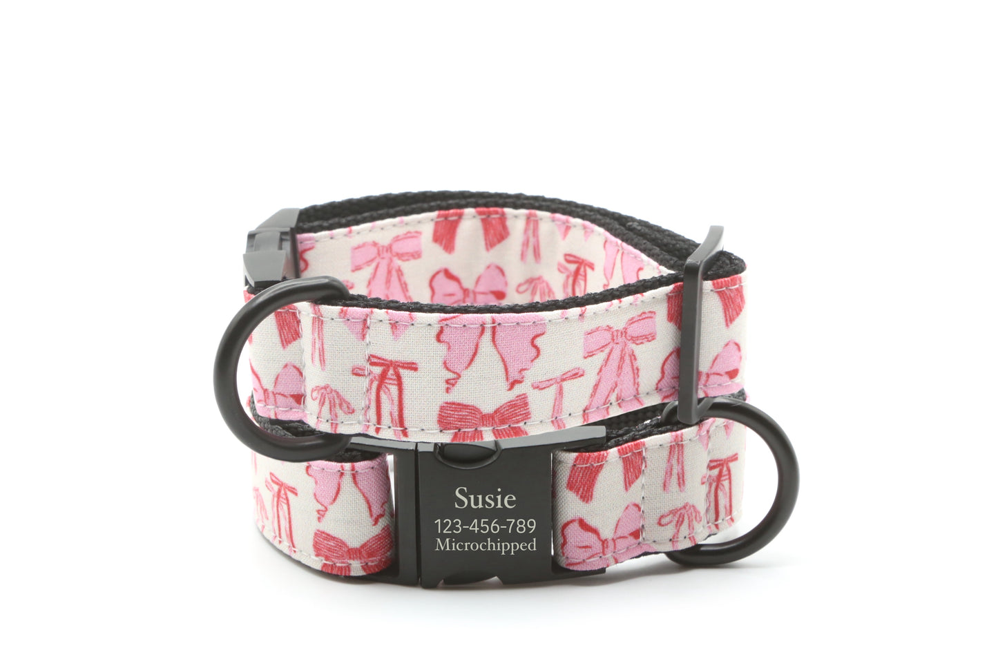 Pink Bow Tie dog collar