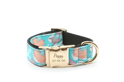 Flying Pigs dog collar