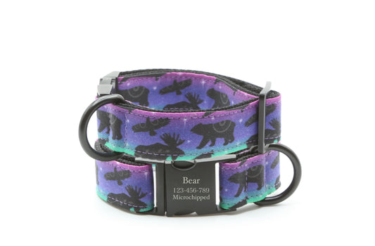 Northern Lights Wildlife Dog Collar