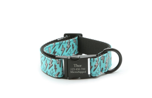 Thunder Lightning Bolt dog collar