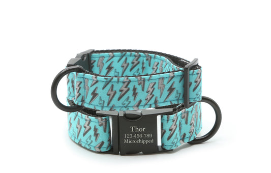 Thunder Lightning Bolt dog collar