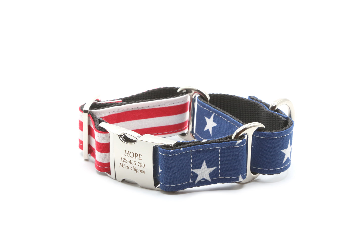 American flag dog collar