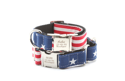 American flag dog collar