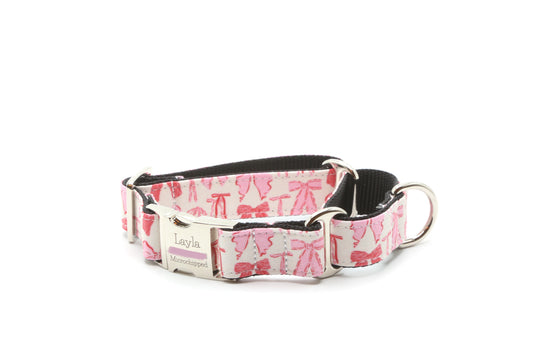 Pink Bow Tie dog collar
