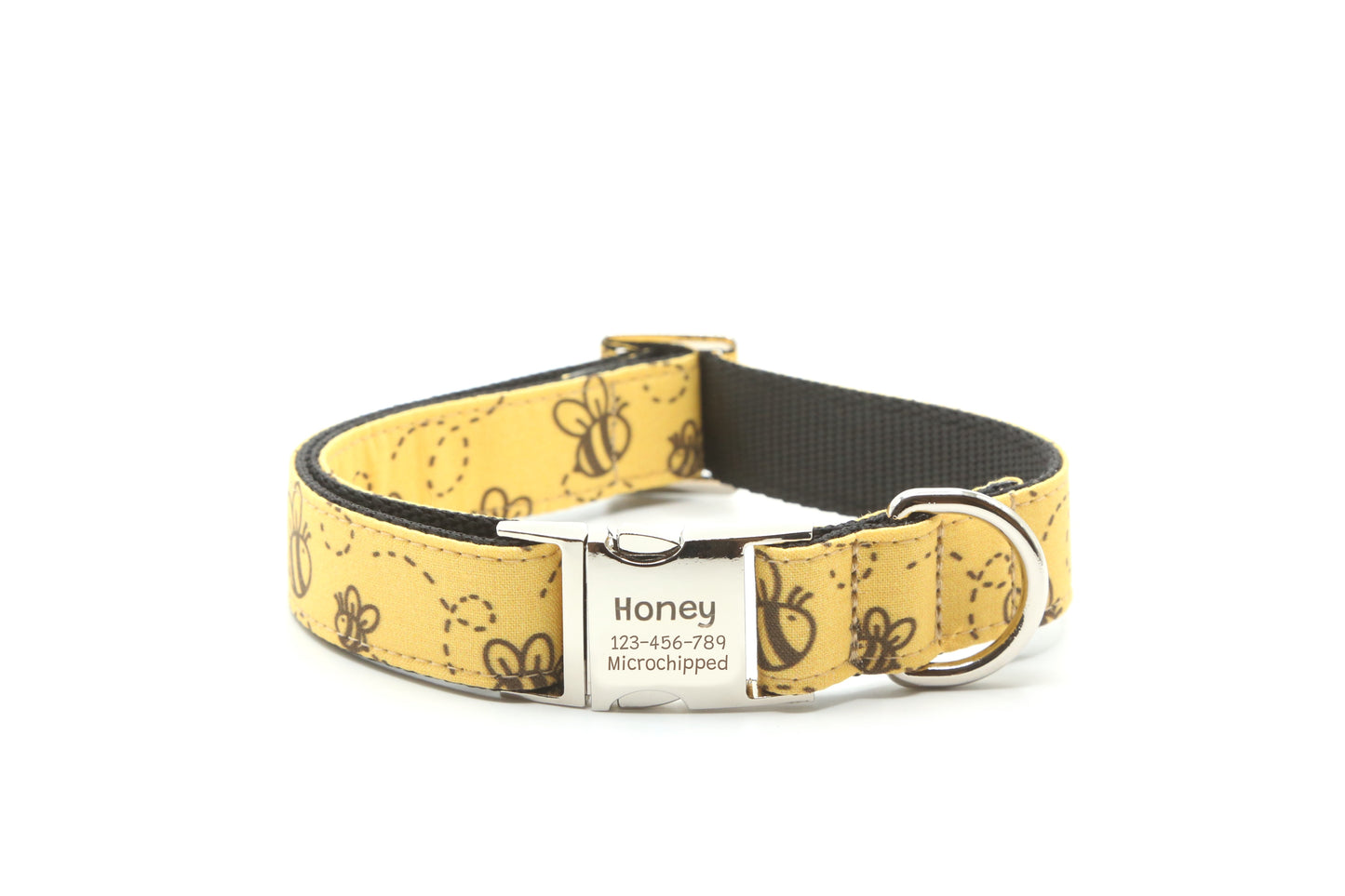 Bee Happy dog collar