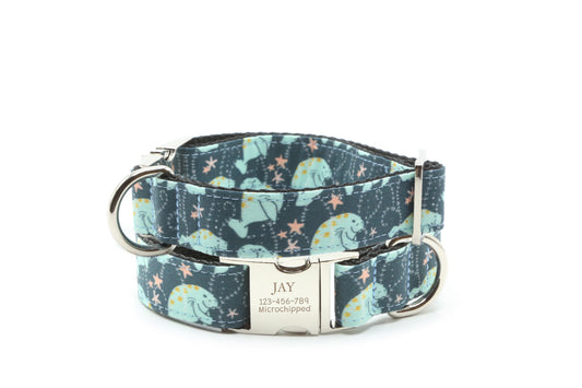 Manatee & Starfish Dog Collar