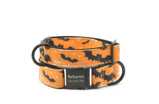 Bats dog collar