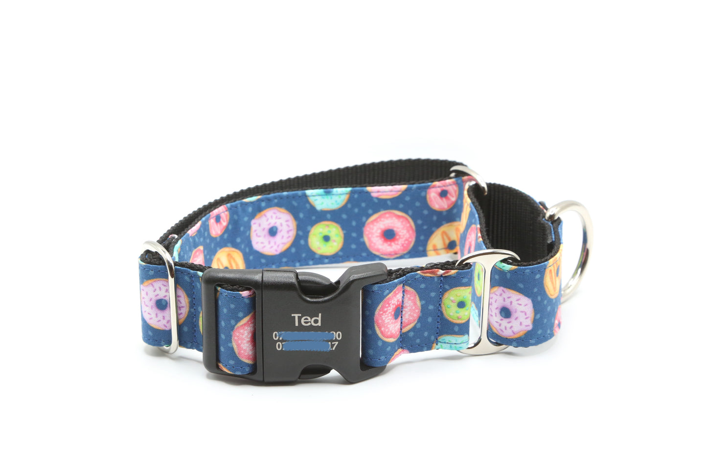 Glazed Donuts On Blue dog collar
