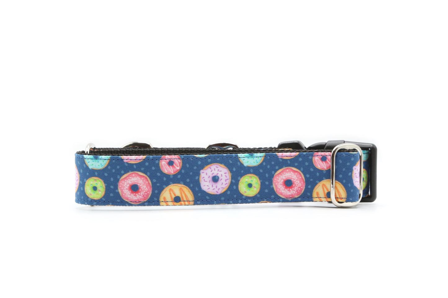 Glazed Donuts On Blue dog collar