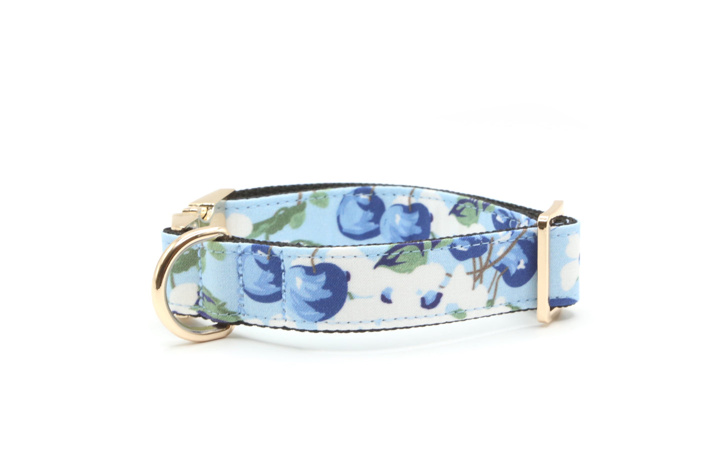 Blueberry floral dog collar