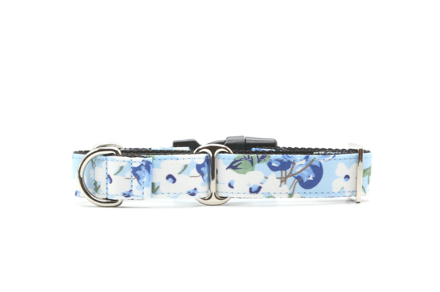Blueberry floral dog collar
