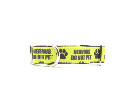 Nervous Do Not Pet Dog Collar