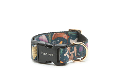 Woodland Foraging Mushroom & Berry Dog Collar