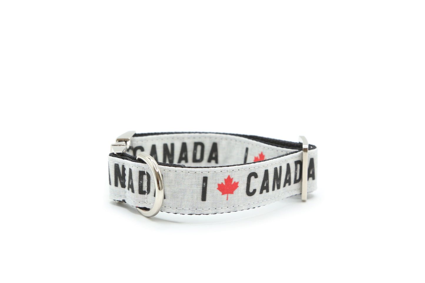 I Love Canada patrotic dog collar