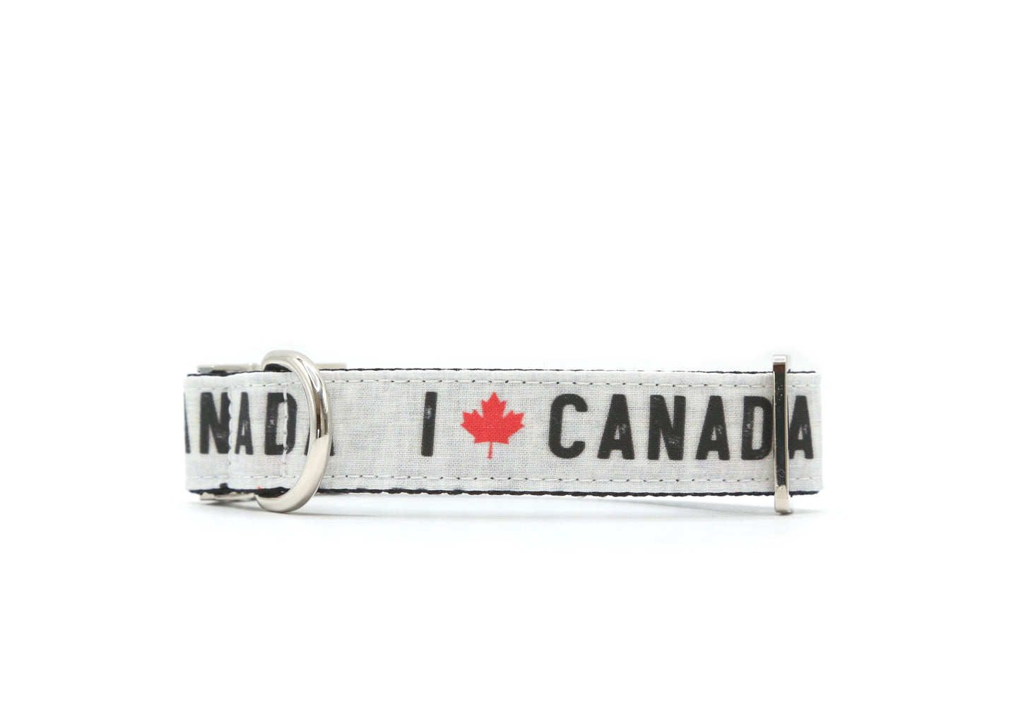 I Love Canada patrotic dog collar
