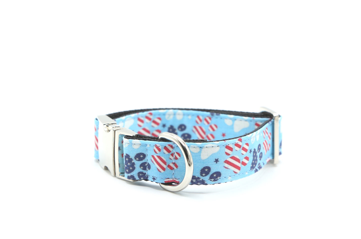 American Flag Paw Patriotic dog collar