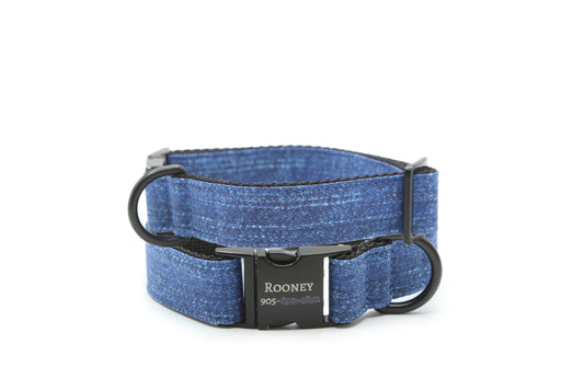Faux Denim dog collar