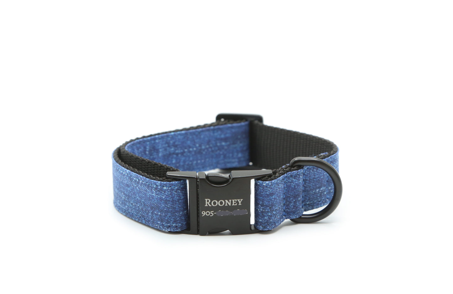 Faux Denim dog collar